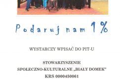 Przekaż 1% na Biały Domek