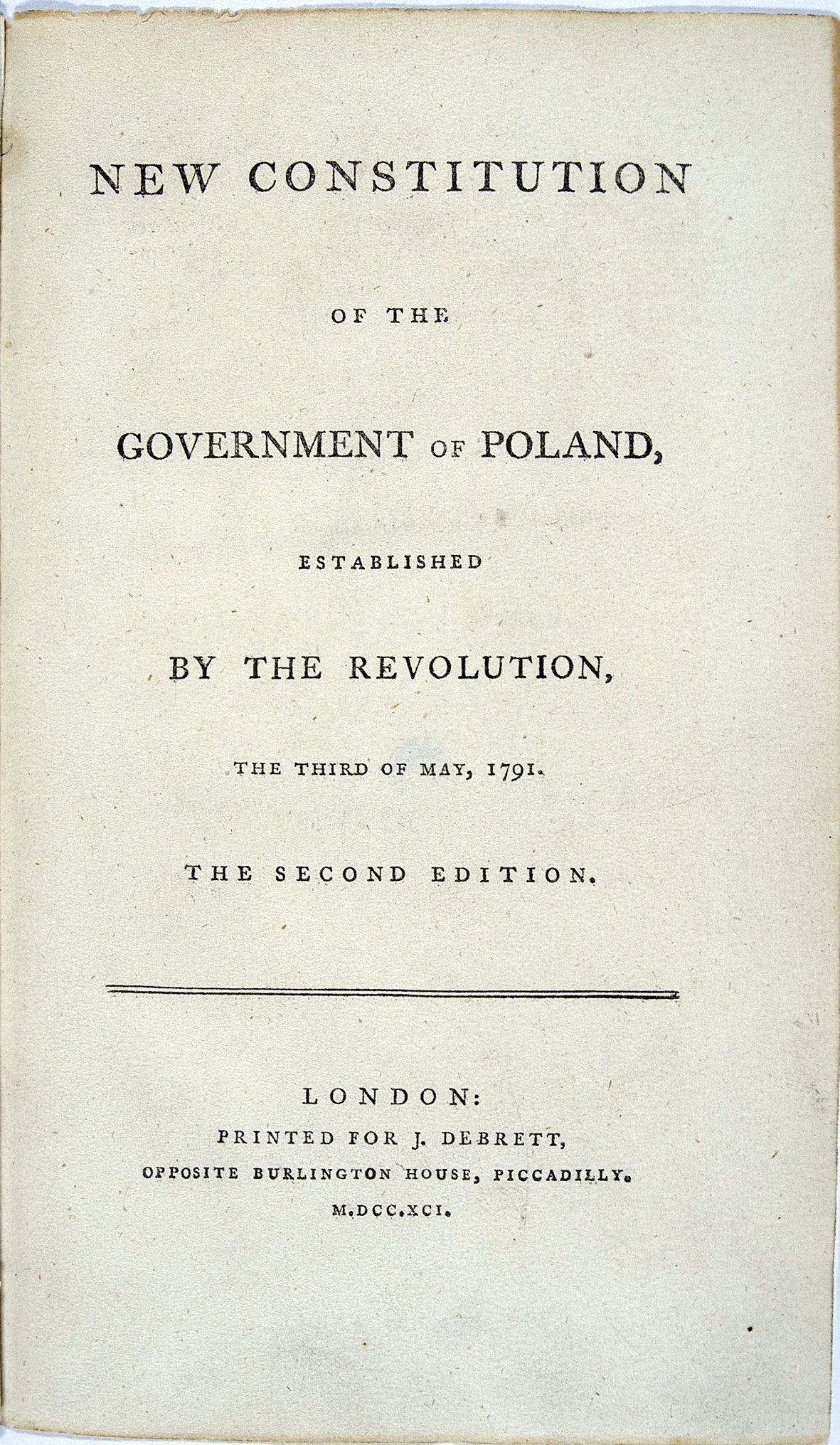 1791 Angielskie Tlumaczenie Konstytucji - KPCK